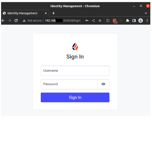 OpenIDM login page