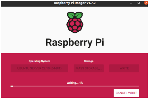 Raspberry Pi imager - Ubuntu server installation process