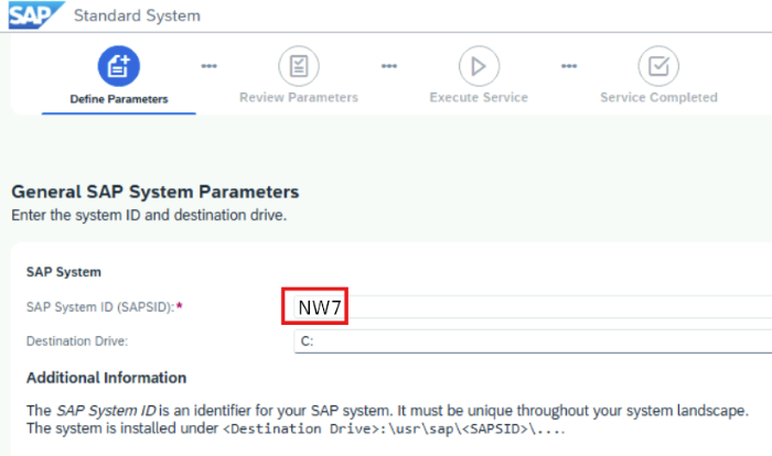 SAP NetWeaver 7.5 installation step 12