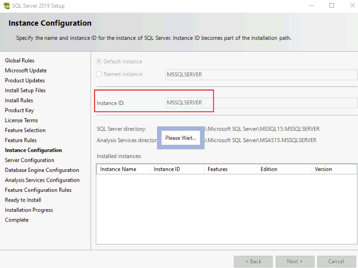 MSSQL 2019 setup step 8