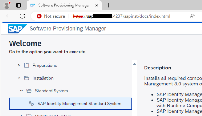 SAP IDM 8 setup step 4