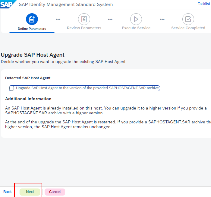 SAP IDM 8 setup step 9