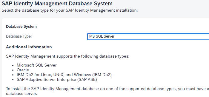 SAP IDM 8 setup step 10