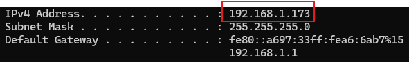 IP address config