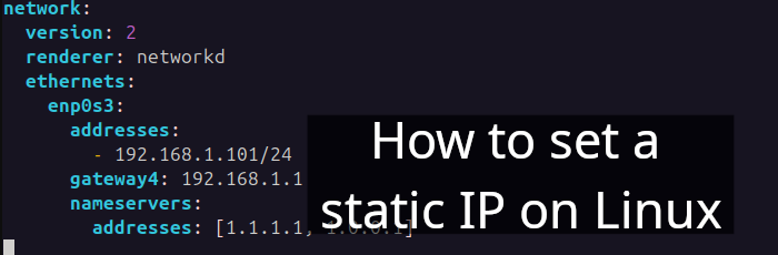 Set a Static IP on Linux